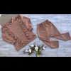 Conjunto plush con volados, talles del 6 al 16