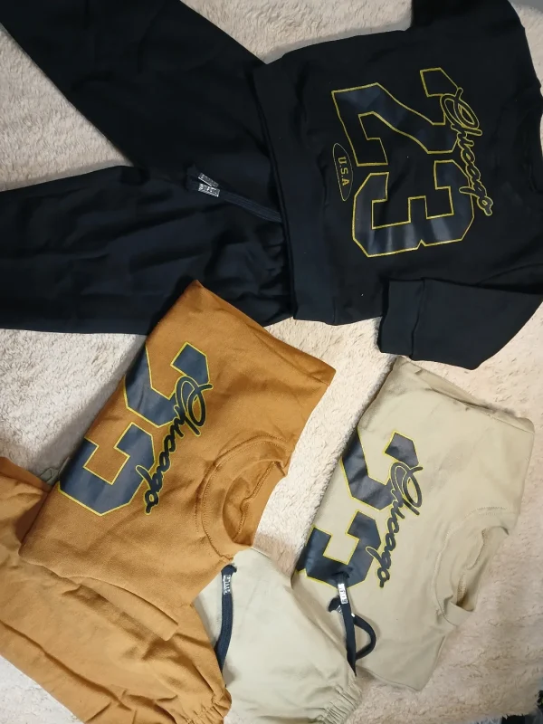 Conjunto algodón frisado con estampa Chicago