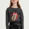 Remera de algodón estampada