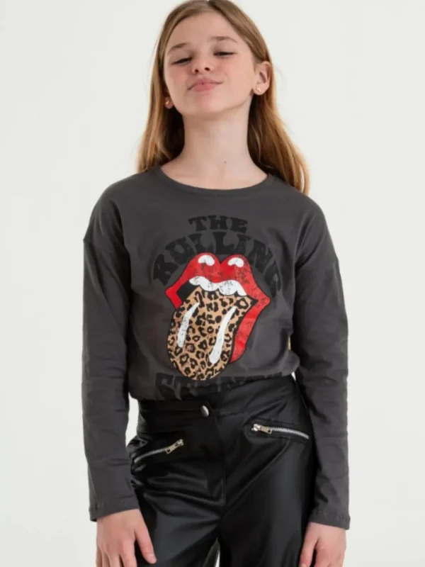 Remera de algodón estampada