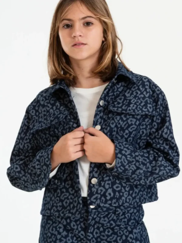 Campera de jeans animal print
