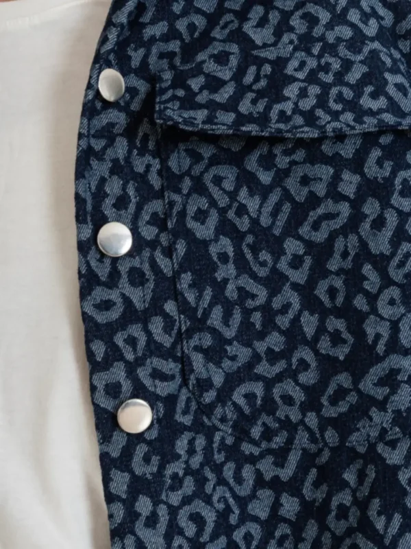 Campera de jeans animal print